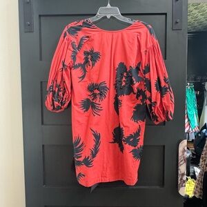 Orange and black dress